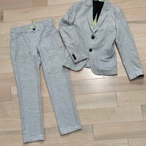 Hugo boss boys soft cotton blazer pants suit 12 slim fit